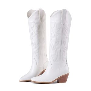 White Cowboy Boots from Amazon